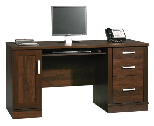 Sauder office port executive hot sale desk dark alder